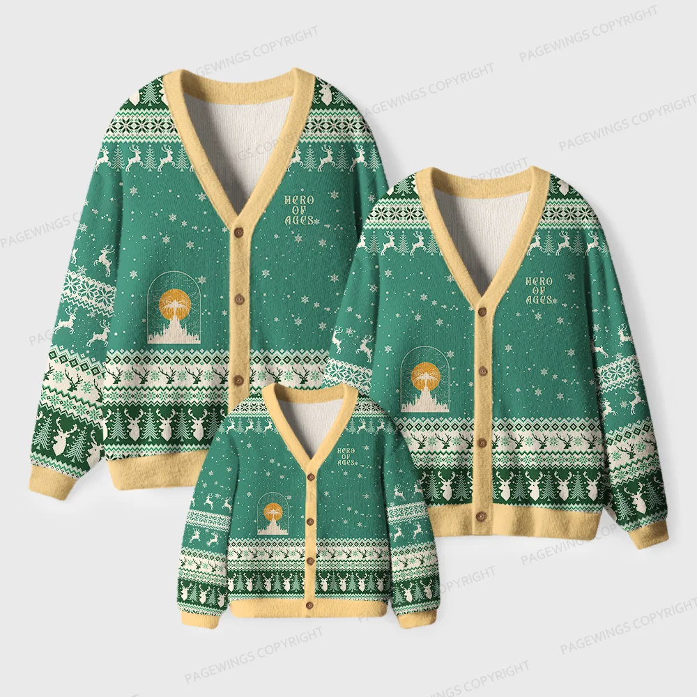 Pagewings Hero Of Ages Unisex Ugly Cardigan Sweaters