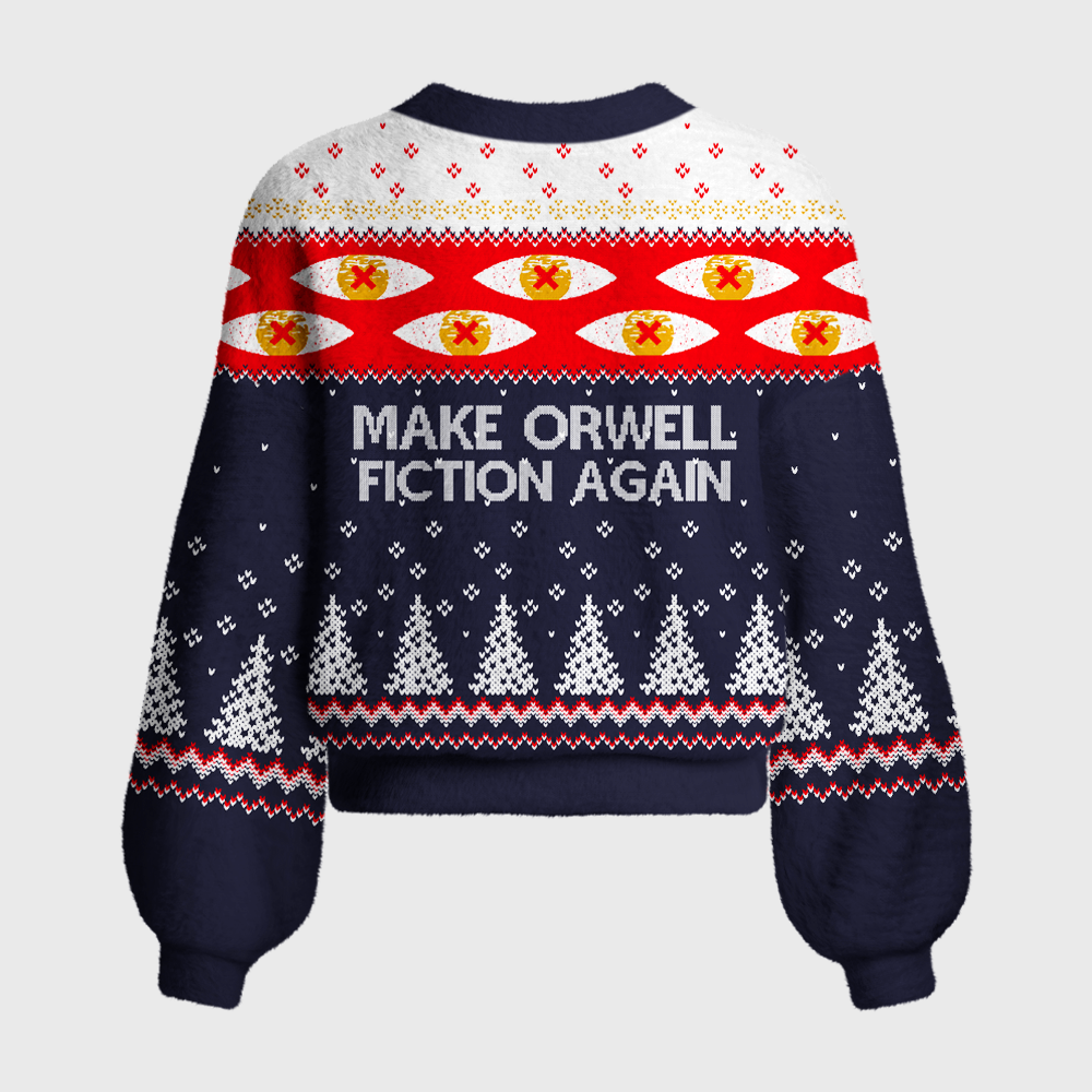 Pagewings Dystopian Book Lovers Women's Cardigan Sweater