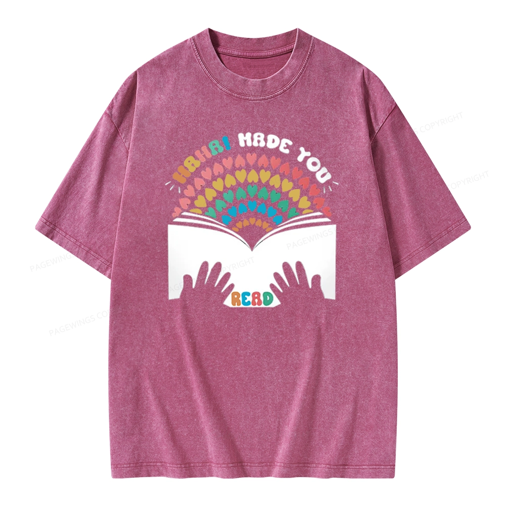Pagewings Haha-Made You Read Unisex Washed T-shirt