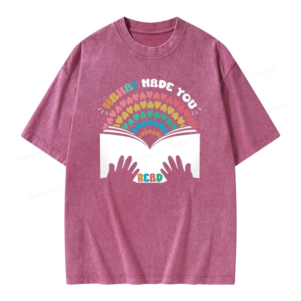 Pagewings Haha-Made You Read Unisex Washed T-shirt