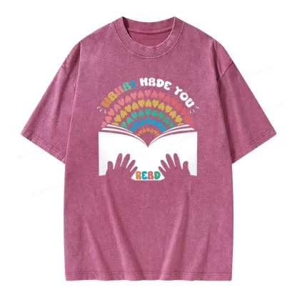 Pagewings Haha-Made You Read Unisex Washed T-shirt