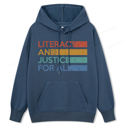 Pagewing Literacy and Justice For All Unisex Classic Hoodie