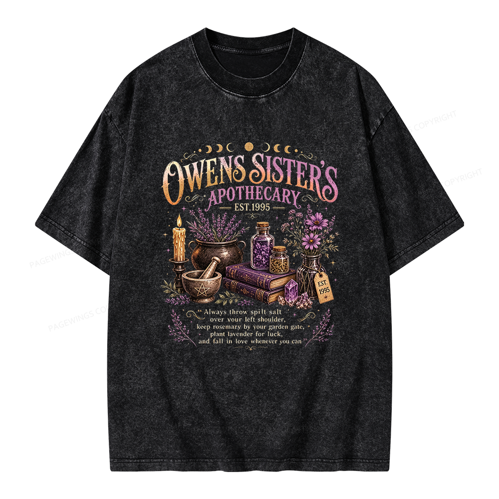 Pagewings Mystical Witchy Unisex Washed T-shirt