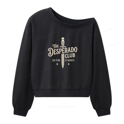 Pagewings Sci Fi Bookish Women Off Shoulder Sweatshirt
