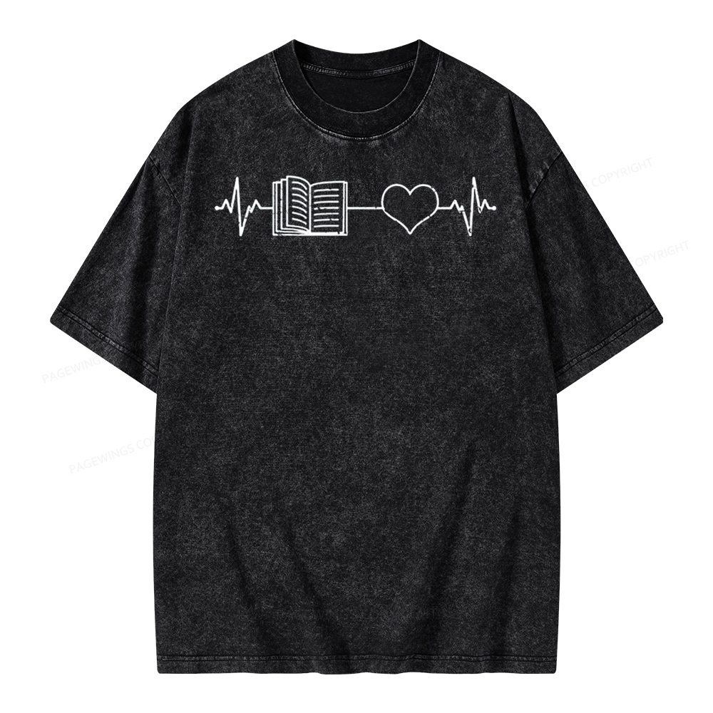 Pagewings Book Lover Gift Unisex Washed T-shirt