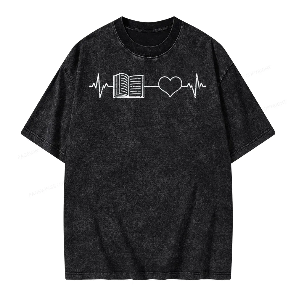 Pagewings Book Lover Gift Unisex Washed T-shirt