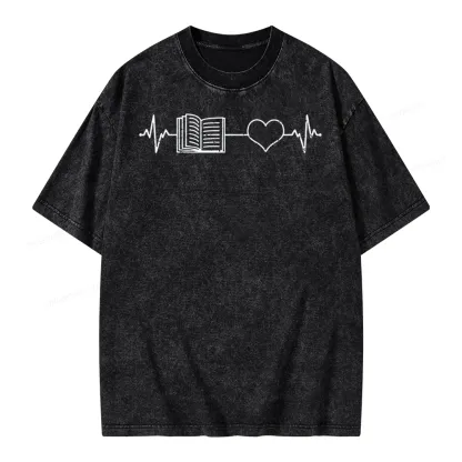 Pagewings Book Lover Gift Unisex Washed T-shirt