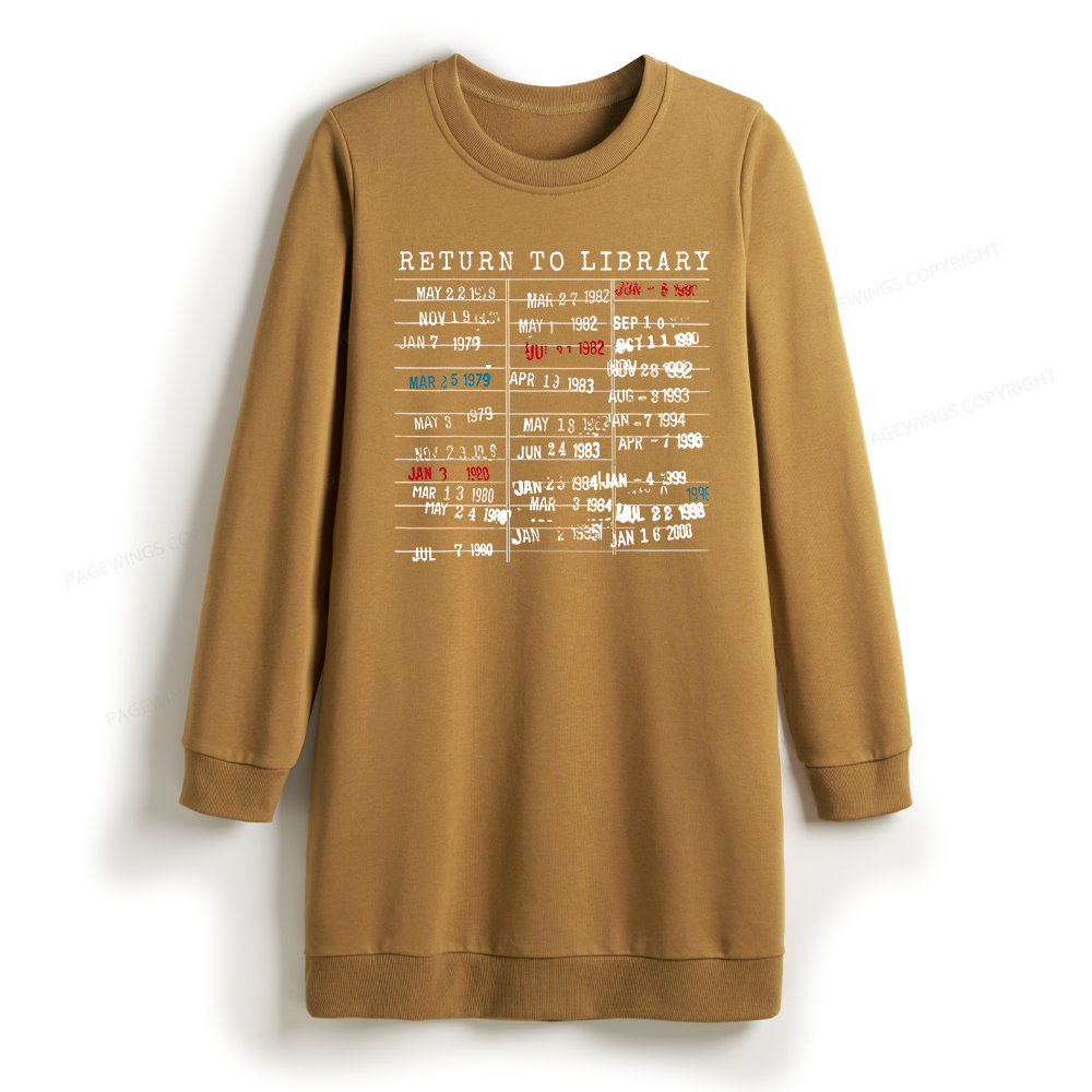 Pagewing Return To Library Sweatshirt Dress