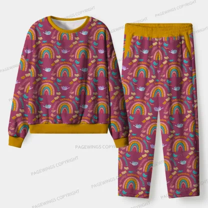 Pagewings Equality Inclusion Literacy Unisex Flannel Pajama Set