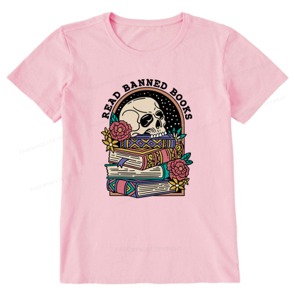 Pagewings Read Banned Book Floral Unisex Tee Unisex Classic T-shirt