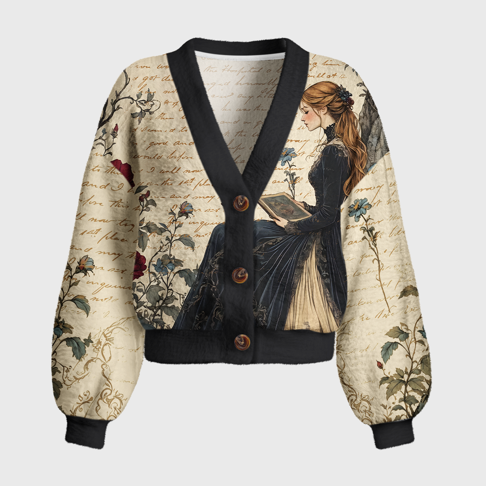Pagewings Book Lover Women's Cardigan Sweater