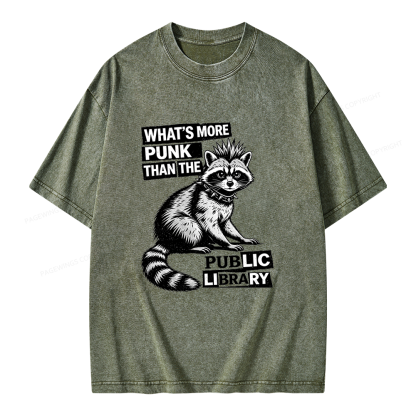 Pagewings What's More Punk Than The Public Library Unisex Washed T-shirt