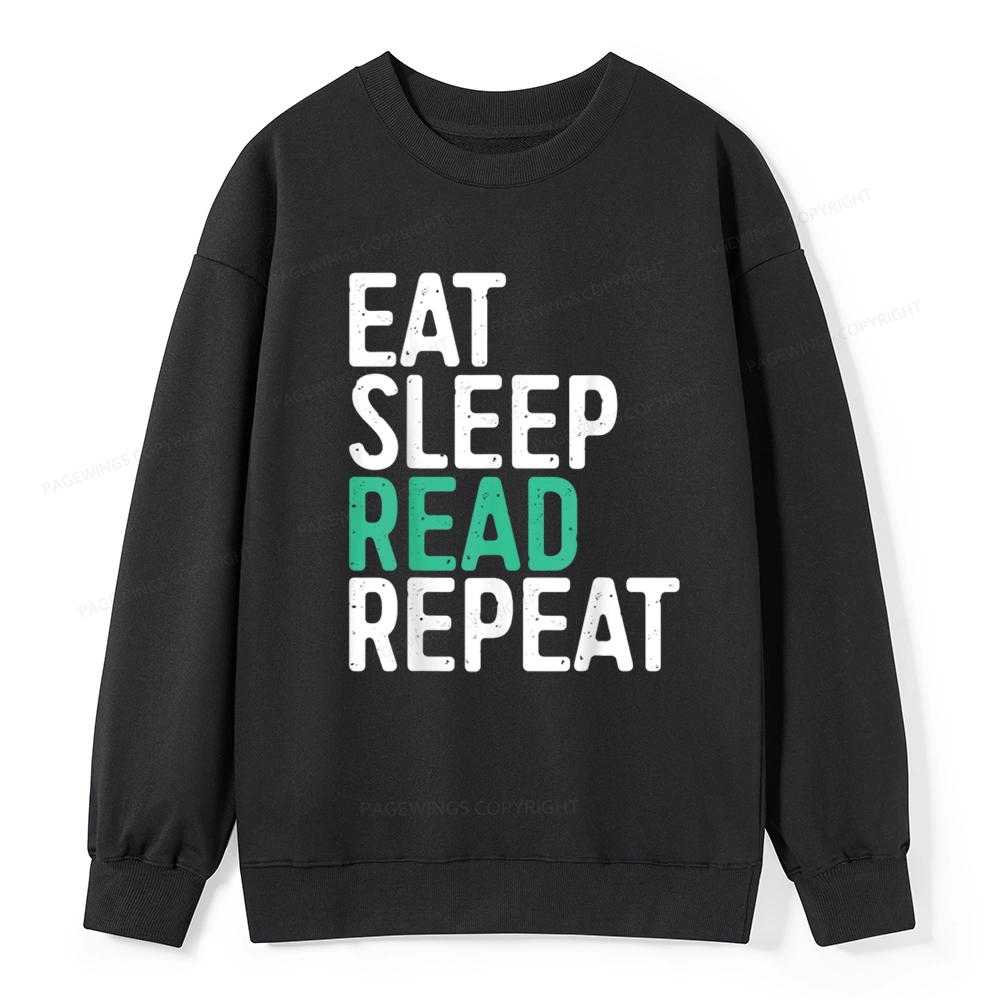Pagewings Eat Sleep Read Repeat Unisex Classic Sweatshirt