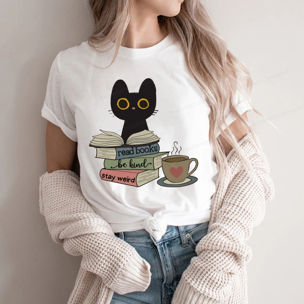 Pagewings Read Books Be Kind Stay Weird Unisex Classic T-shirt