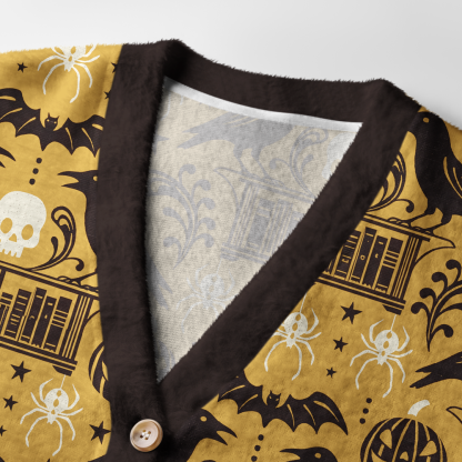 Pagewings Reading Crow Light Knit Unisex Cardigan Sweaters
