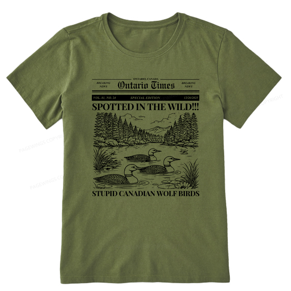 Pagewings Stupid Canadian Wolf Bird Unisex Classic T-shirt