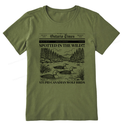 Pagewings Stupid Canadian Wolf Bird Unisex Classic T-shirt