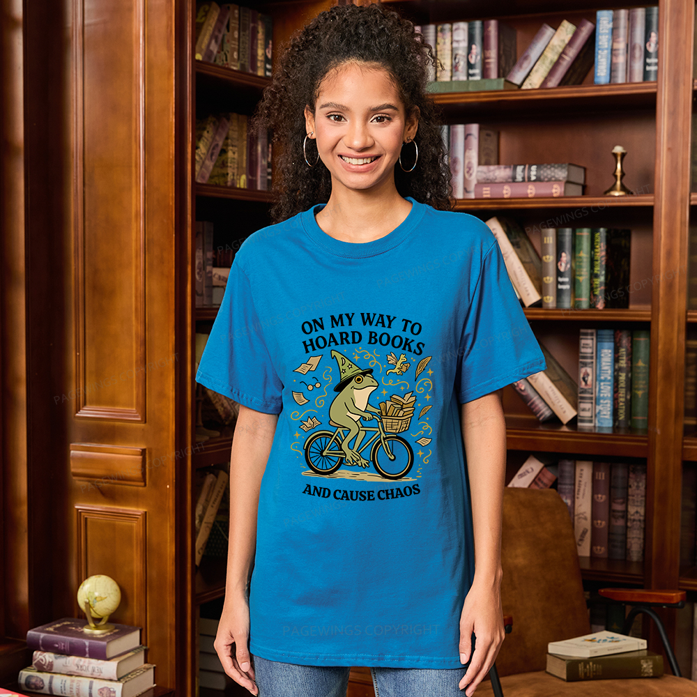 Pagewings On My Way To Hoard Books And Cause Chaos Unisex Classic T-shirt