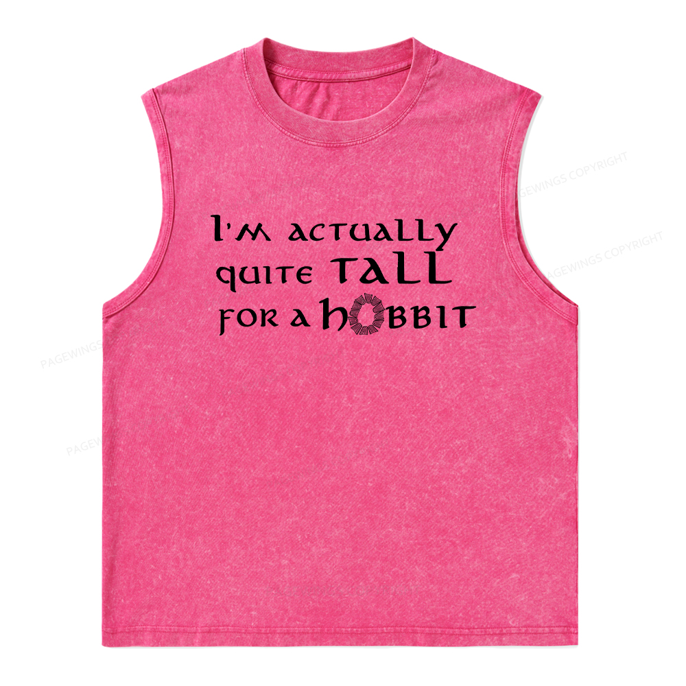 Pagewings I'm Actually Quite Tall Unisex Washed Tank Top