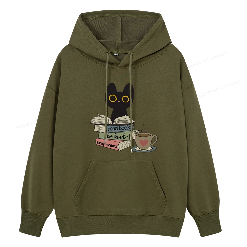 Pagewings Read Books Be Kind Stay Weird Unisex Classic Hoodie