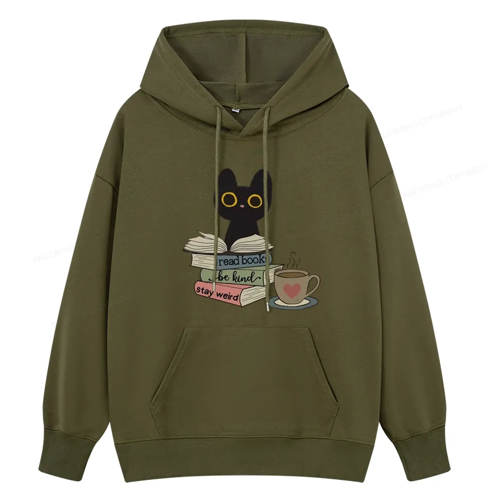 Pagewings Read Books Be Kind Stay Weird Unisex Classic Hoodie
