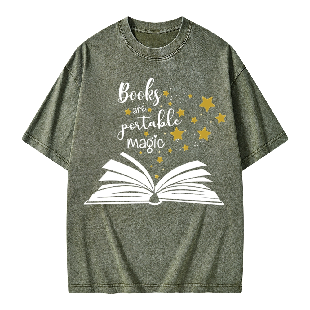Pagewings Book Are Portable Magic Unisex Washed T-shirt