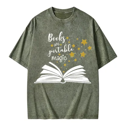 Pagewings Book Are Portable Magic Unisex Washed T-shirt