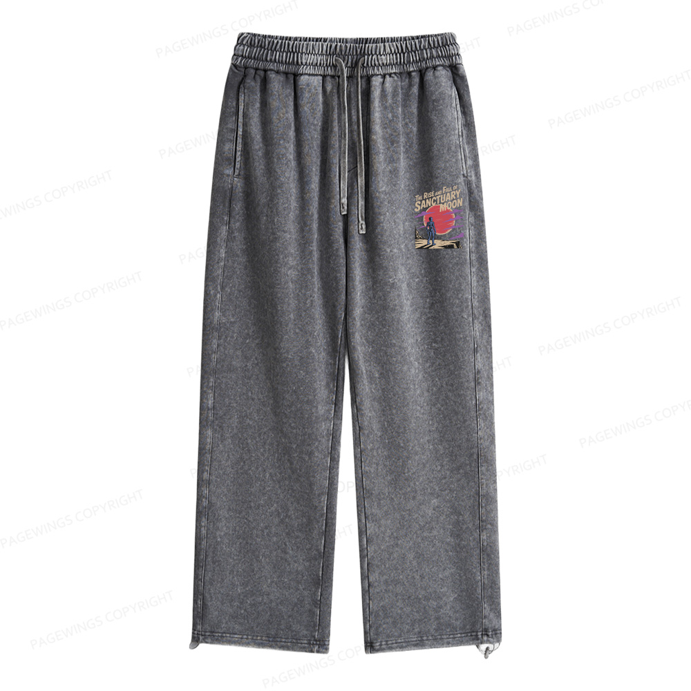 Pagewings The Rise And Fall Of Sanctuary Moon Unisex Washed Sweatpants