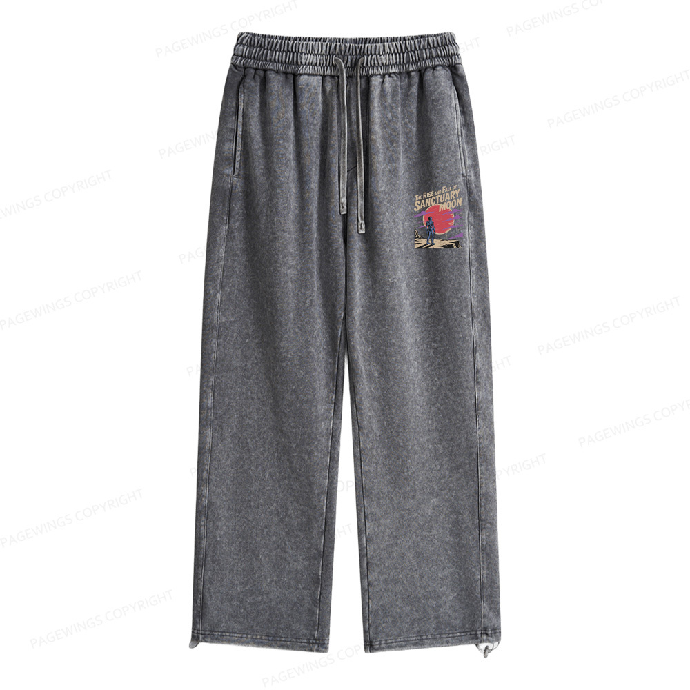 Pagewings The Rise And Fall Of Sanctuary Moon Unisex Washed Sweatpants