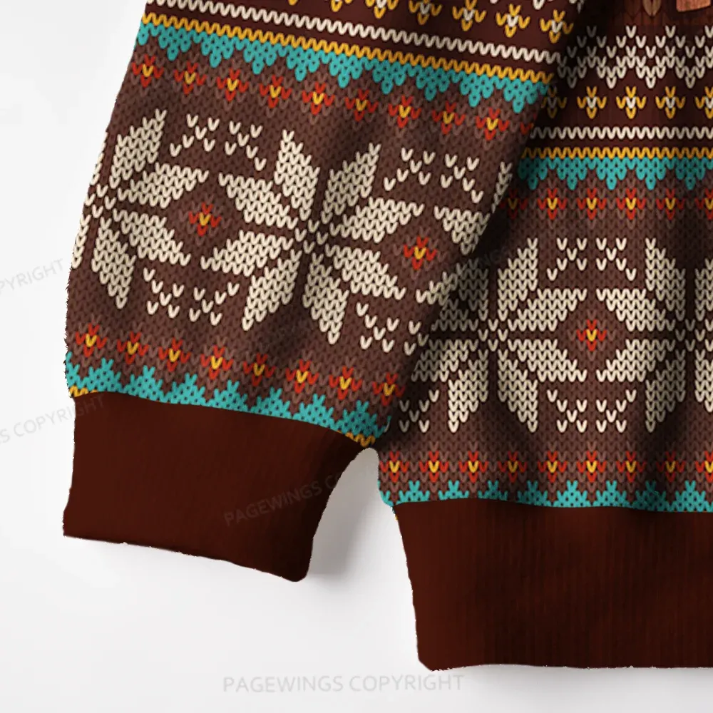 Pagewings Please Be Patient With Me I'm From The 1900s Unisex Ugly Knit Sweatshirt