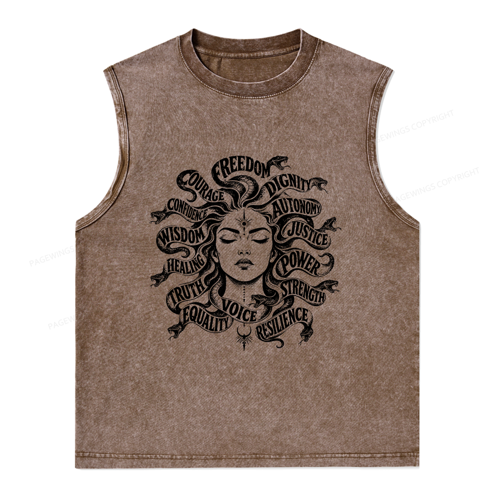 Pagewings Greek Mythology Unisex Washed Tank Top