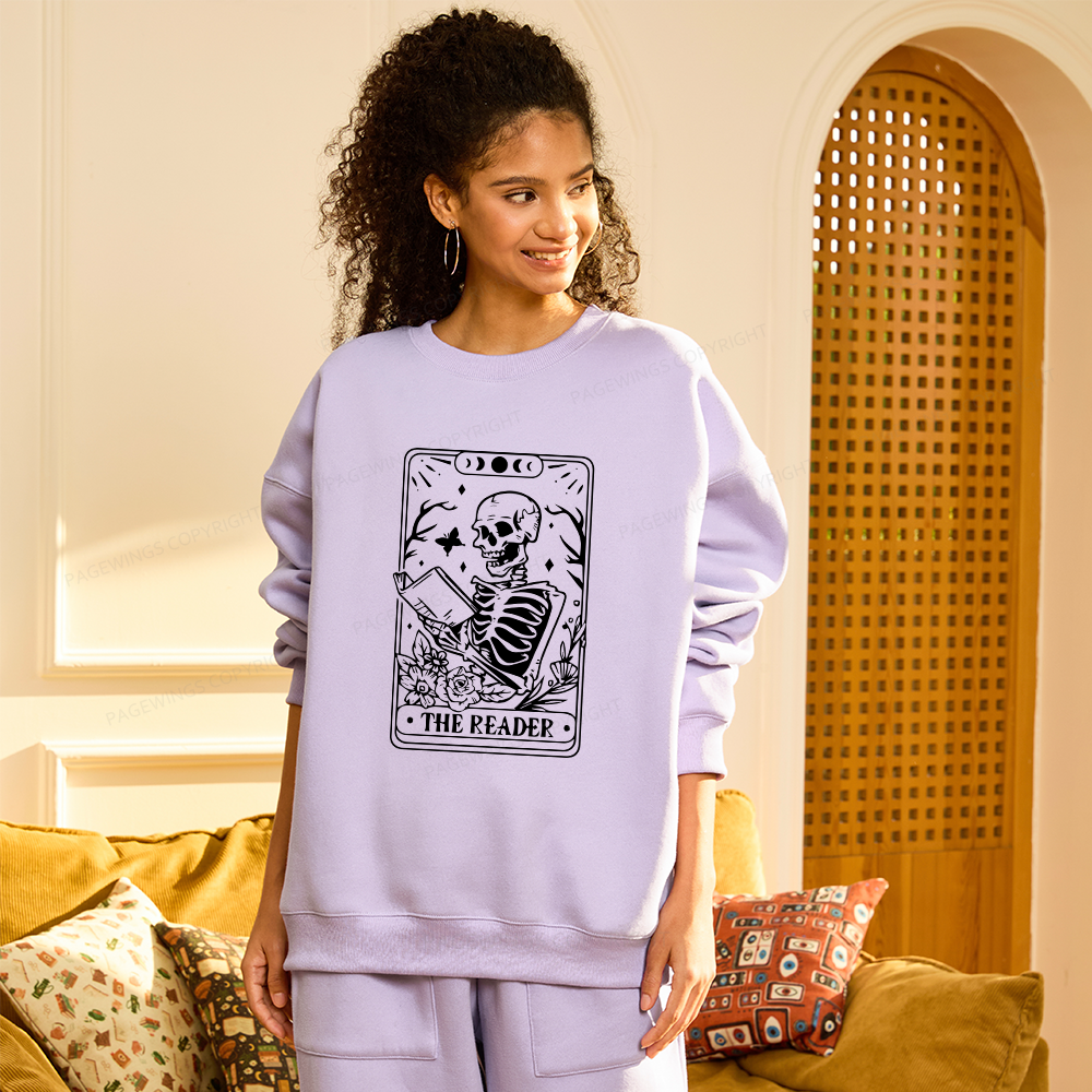 Pagewings Halloween The Reader Tarot Card Unisex Fleece Sweatshirt Set 