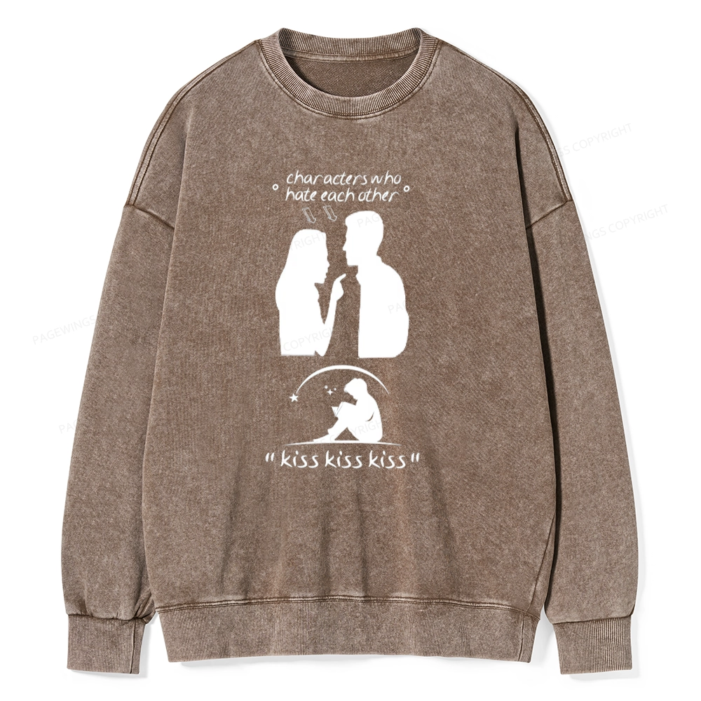 Pagewings Character Change Of The Enemies To Lovers Unisex Washed Sweatshirt