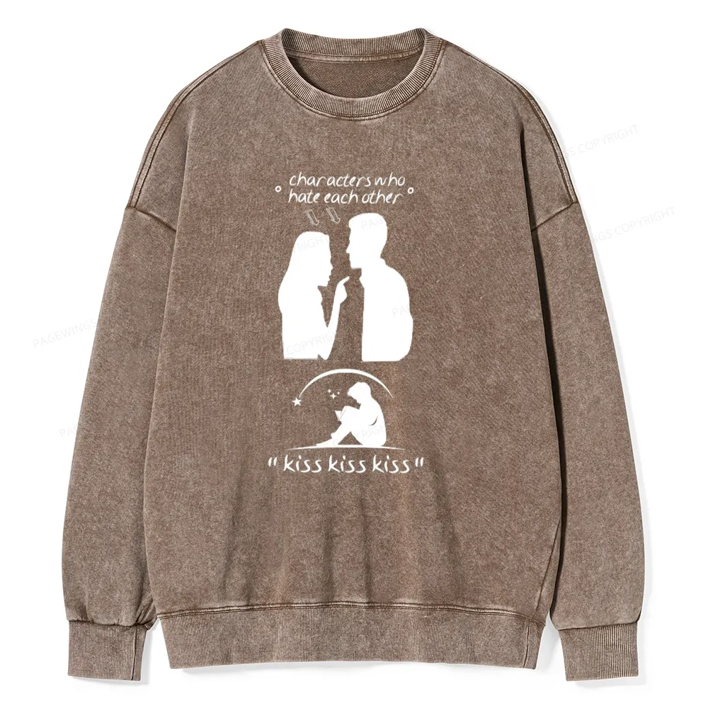 Pagewings Character Change Of The Enemies To Lovers Unisex Washed Sweatshirt