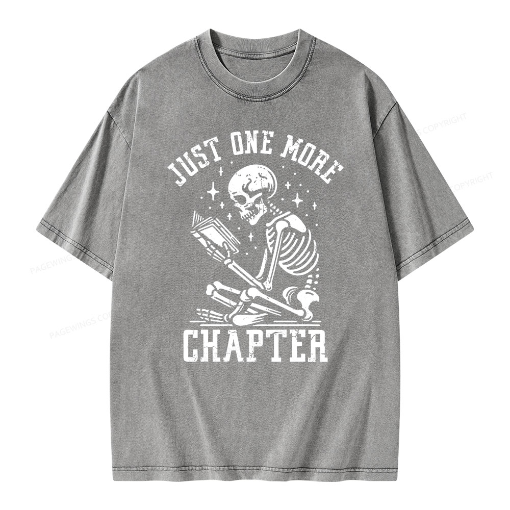 Pagewings Just One More Chapter Unisex Washed T-shirt