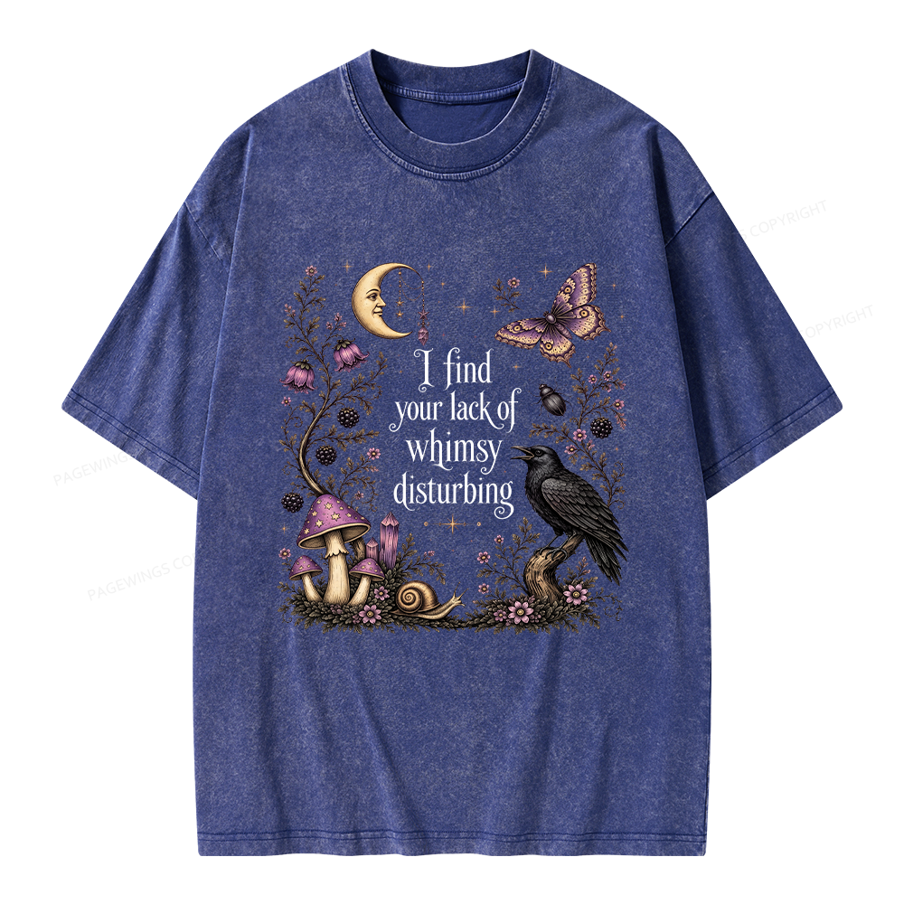 Pagewings Lack of Whimsy Unisex Washed T-shirt