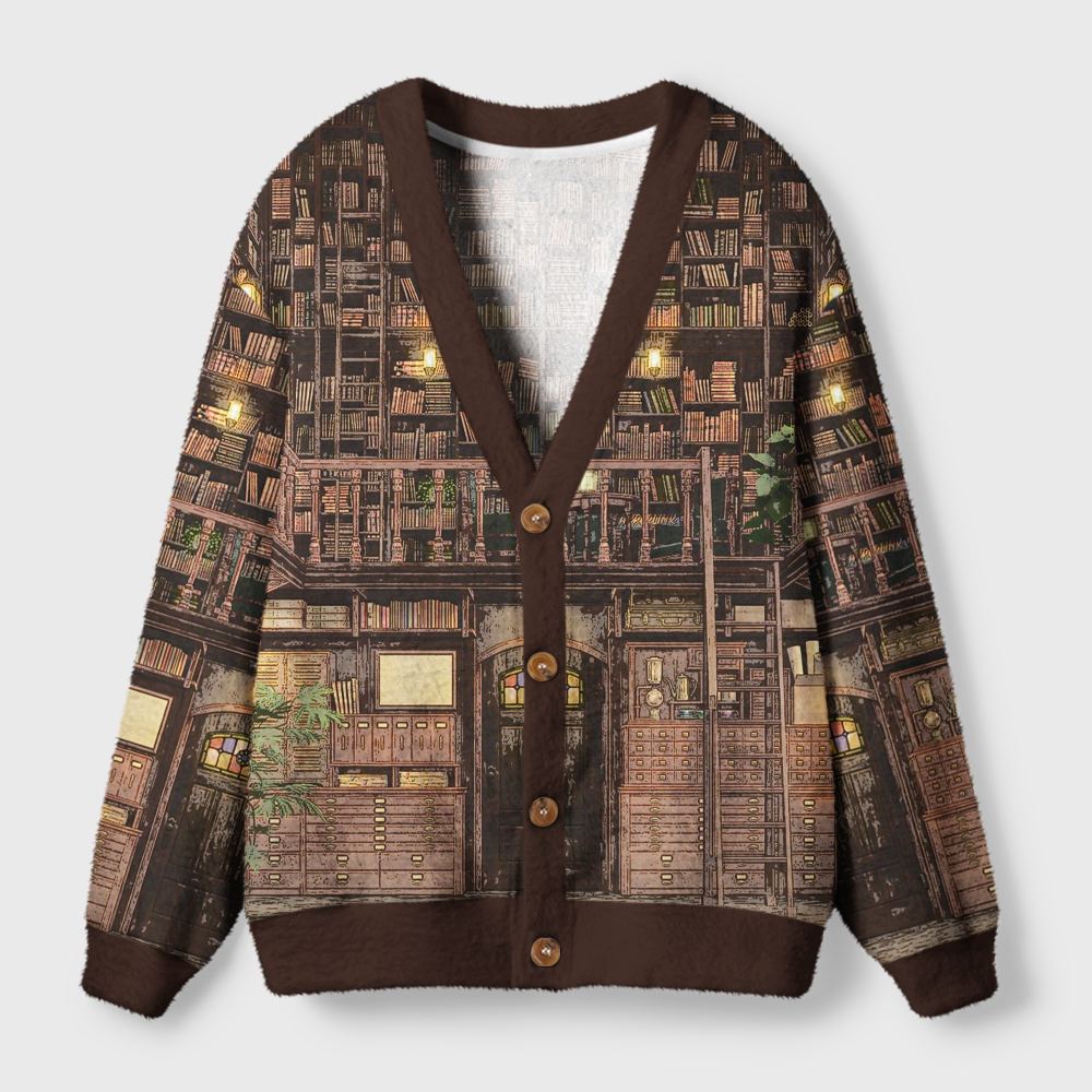 Pagewings Library Light Knit Unisex Cardigan Sweaters