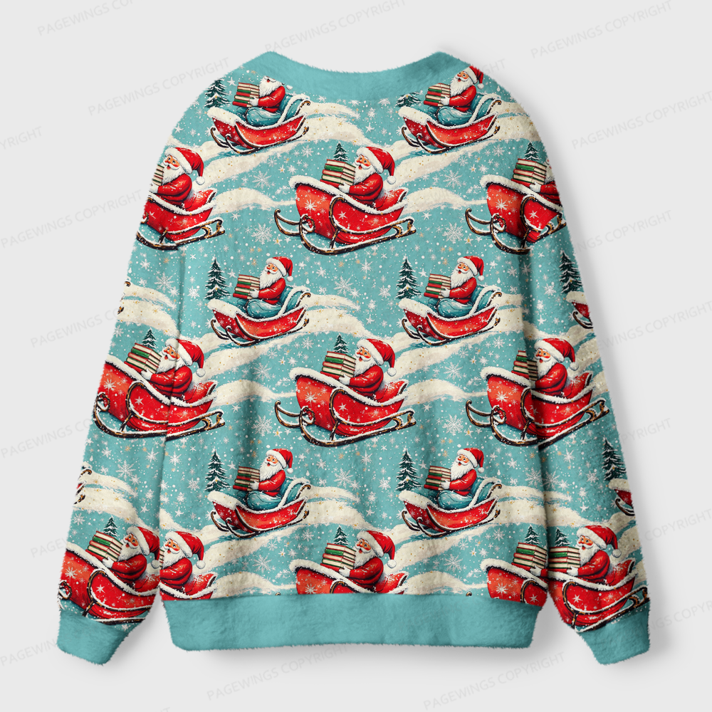 Pagewings Santa Claus Light Knit Unisex Cardigan Sweaters