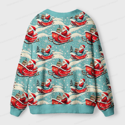Pagewings Santa Claus Light Knit Unisex Cardigan Sweaters