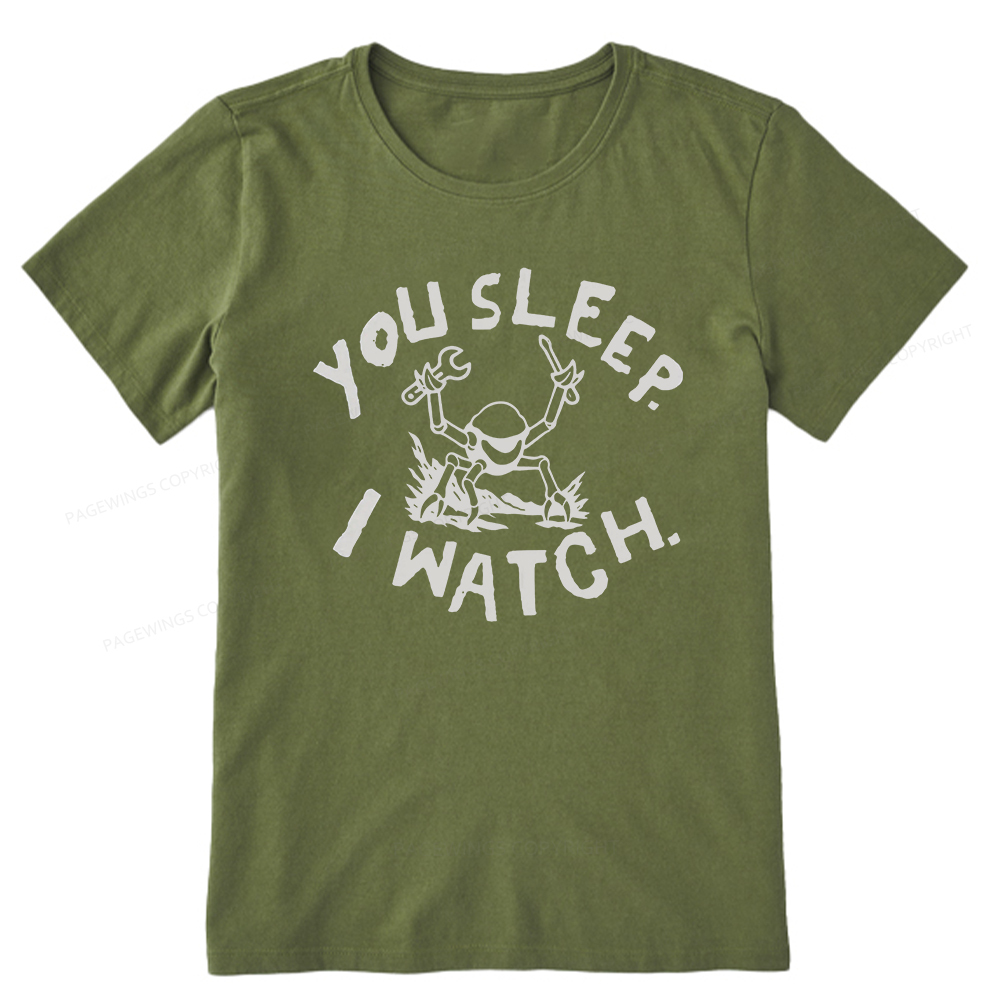 Pagewings You Sleep I Watch Unisex Classic T-shirt