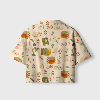 Pagewings Book Lover Women's Camp Shirt