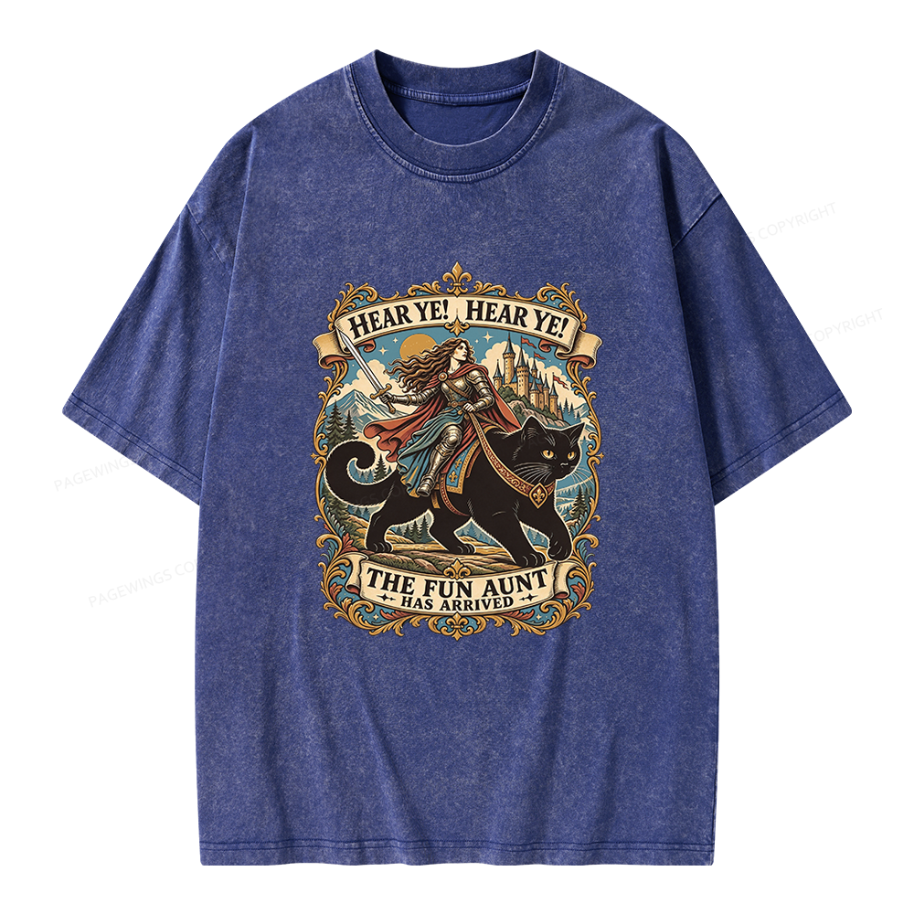 Pagewings Knight Riding Unisex Washed T-shirt