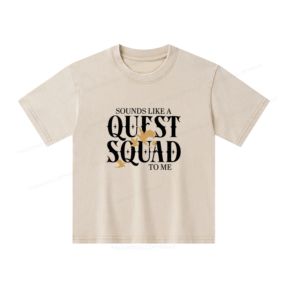 Pagewings Quest Squad Unisex Kids Washed T-shirt