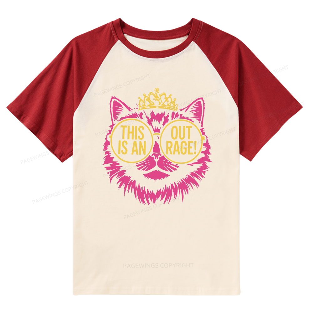 Pagewings This is an Outrage Raglan T-shirt