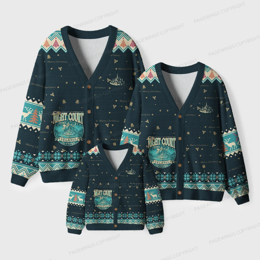 Pagewings The Night Court Velaris Unisex Ugly Cardigan Sweaters