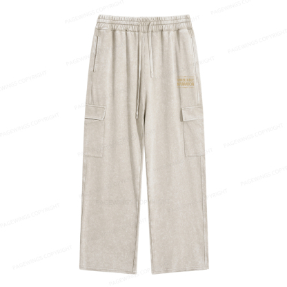 Pagewings Unreliable Narrator Unisex Washed Cargo Sweatpants