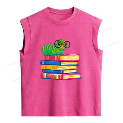 Pagewings Bookworm Women's Washed Tank Top