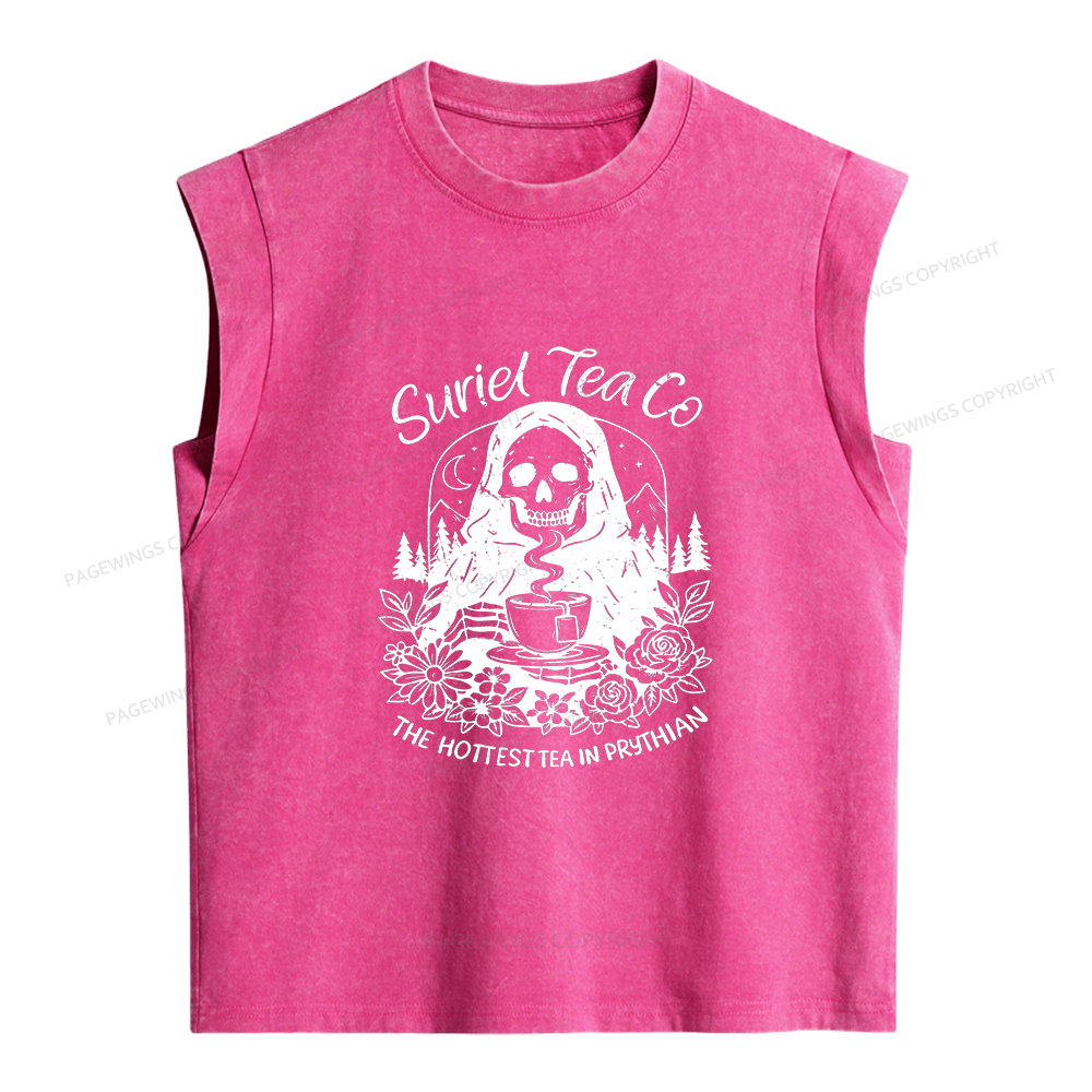 Pagewings Reading Fantasy Bookish Women's Washed Tank Top