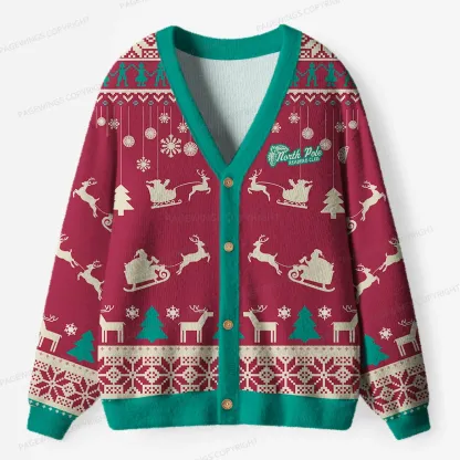 Pagewings Christmas Cozy Reading Unisex Ugly Cardigan Sweaters
