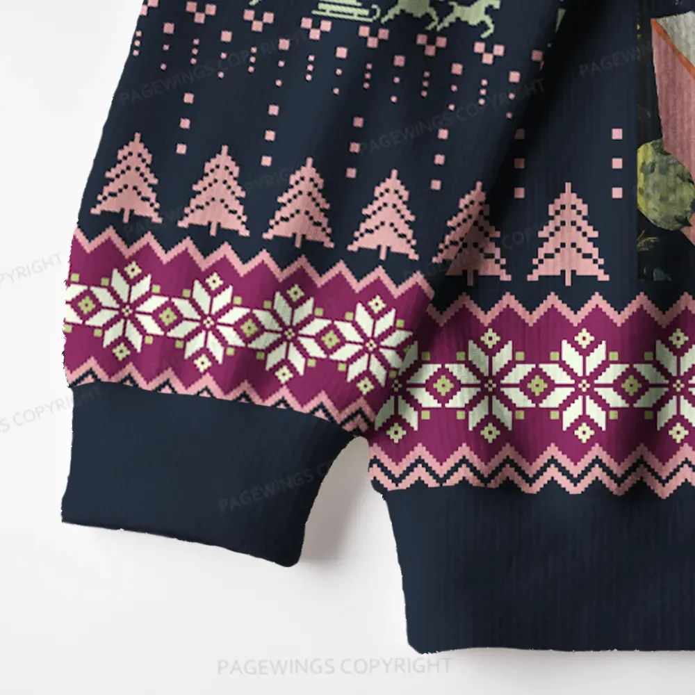 Pagewings Slow Down Enjoy Life Unisex Ugly Knit Sweatshirt